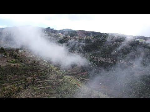 Drone Footage Valle Gran Rey - A Downhill Hike With Amazing Views And Winding Roads