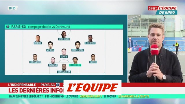 Ugarte (PSG) est apte pour la réception du Borussia Dortmund - Foot - C1