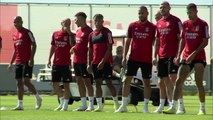 Benfica training ahead of UEFA Champions League clash with Salzburg