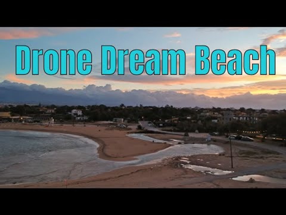 Drone Footage of Stavros Beach - Crete, Greece - Sunset Waves