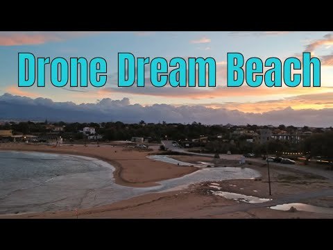Drone Footage of Stavros Beach - Crete, Greece - Sunset Waves