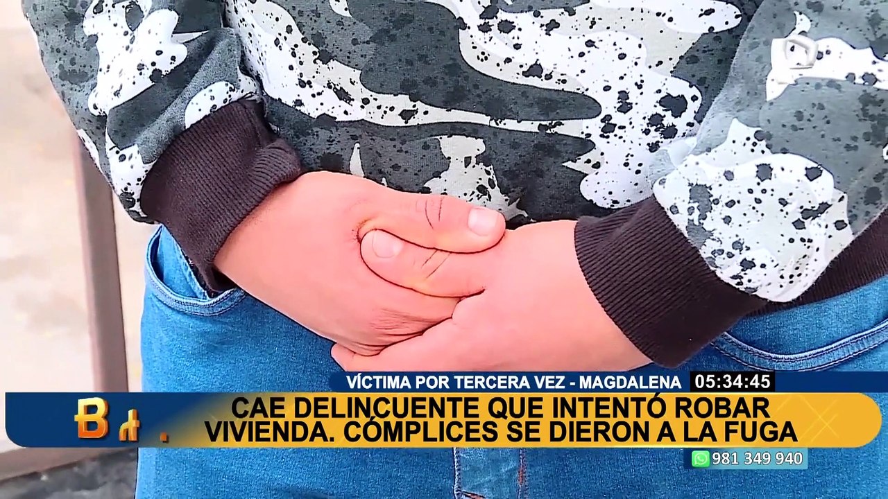 Magdalena: serenos frustran robo de casa y capturan a presunto delincuente