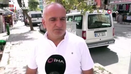 İstanbul'da bir adımla kurtuluş kamerada: Kilolarca ağırlıktaki cam üzerine devriliyordu!