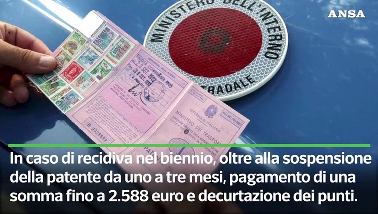 Stretta su alcol e cellulari, e' il nuovo Codice della strada