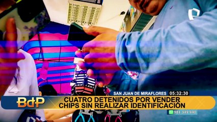 SJM: incautan 190 chips telefónicos registrados a nombre de otras personas