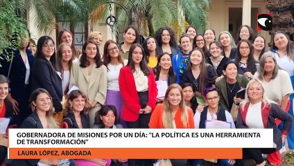 Gobernadora de Misiones por un día la política es una herramienta de transformación