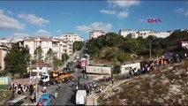 İETT'ye bağlı otobüs Güvercintepe'de devrildi, 5 kişi yaralandı