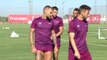 Sevilla training ahead of UEFA Champions League group opener with Lens