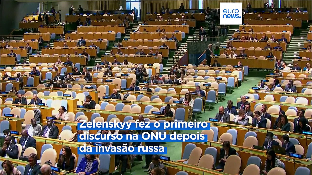 Zelenskyy diz na ONU que Rússia usa alimentos e crianças como arma