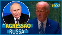 Biden critica 'agressão russa' durante discurso na ONU
