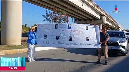 Justicia para Leslie: Realizan bloqueo en Matamoros para exigir la captura de presuntos involucrados