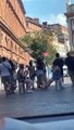 Pedestrians Picnic On Lowerable Barriers