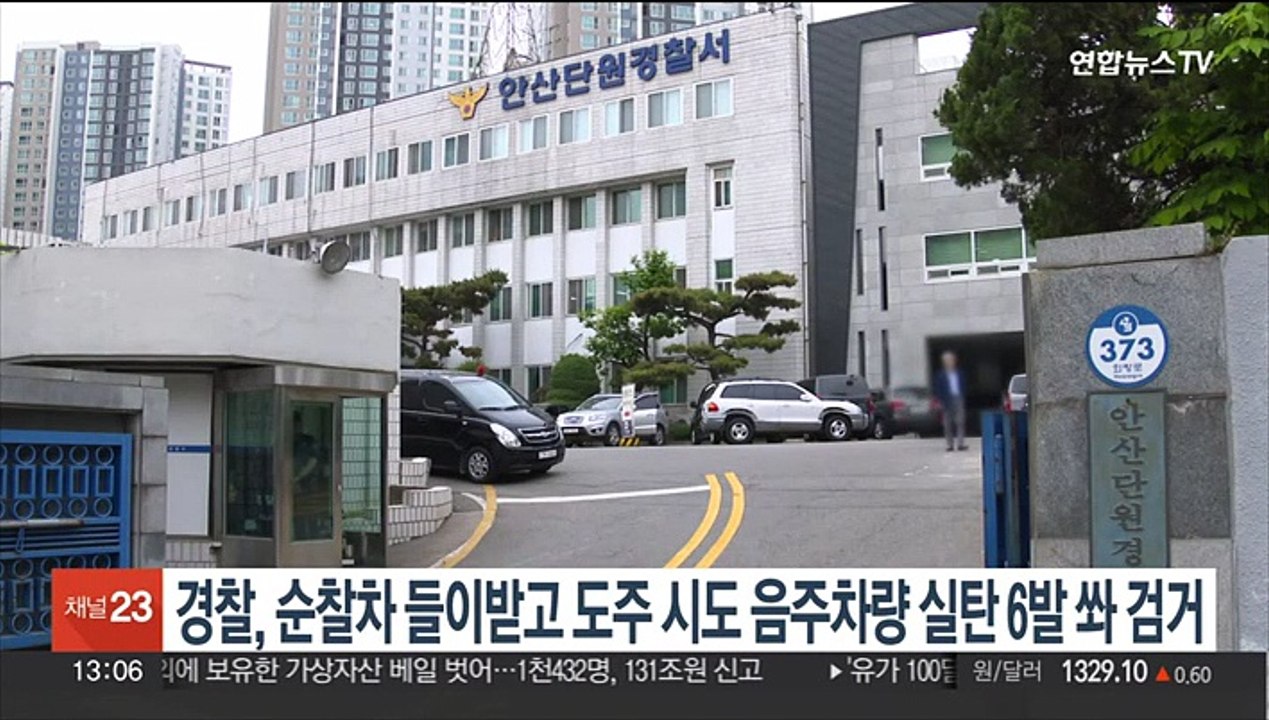 경찰, 순찰차 들이받고 도주 시도 음주차량 실탄 6발 쏴 검거