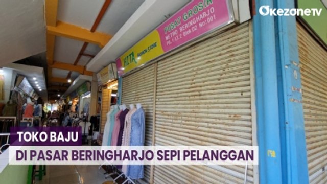Miris! Dampak Pasar Online Puluhan Kios Baju di Pasar Beringharjo Tutup