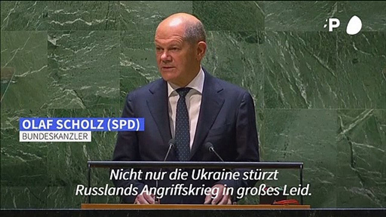 Scholz warnt in UN-Rede vor 'Schein-Lösungen' im Ukraine-Krieg