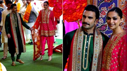 Deepika Padukone और Ranveer Singh ने Ambani के गणेश उत्सव की बढ़ाई रौनक, सज धजकर ऐसे पहुंचे