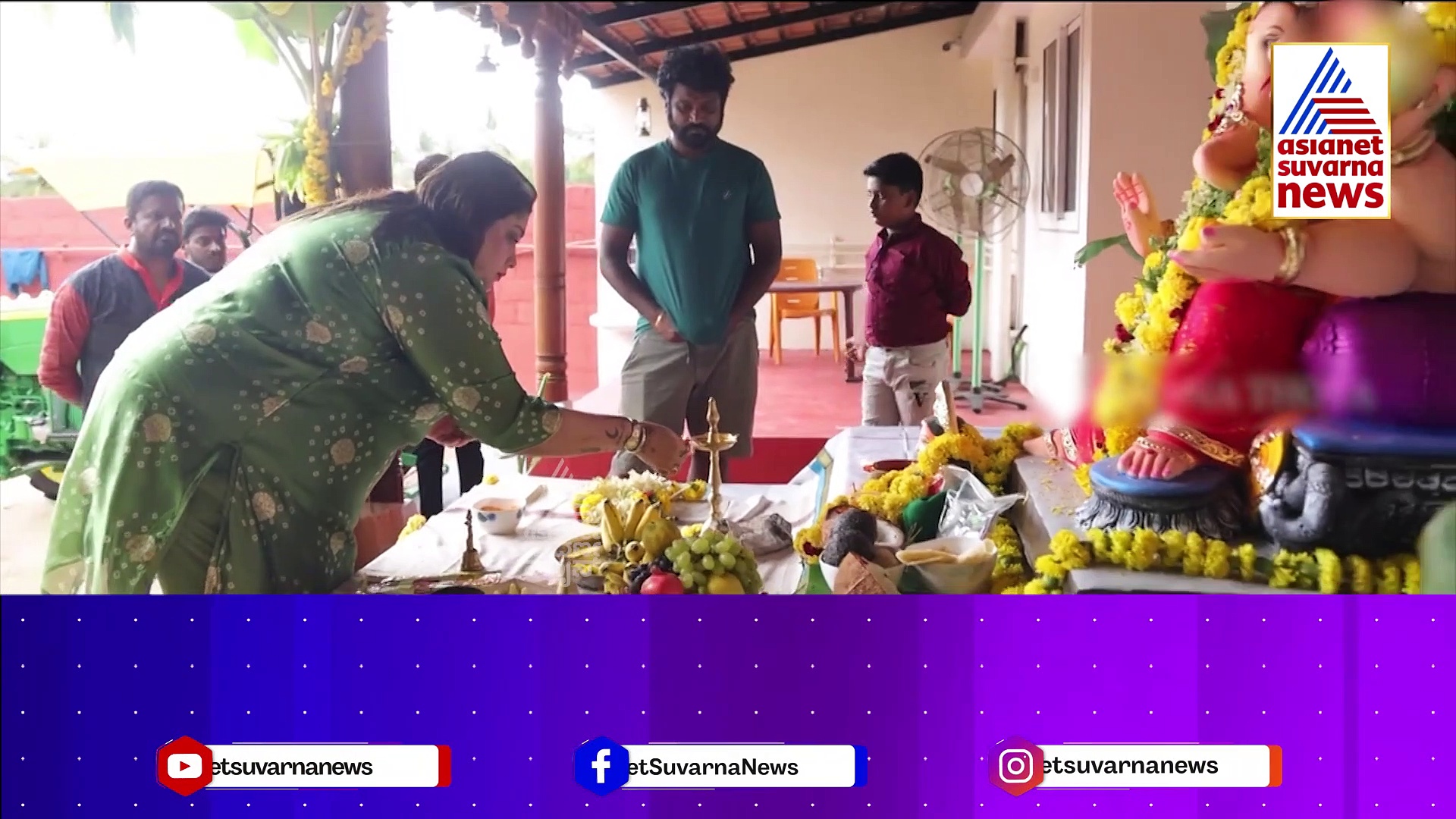 ತೋಟದ ಮನೆಯಲ್ಲಿ ಪ್ರೇಮ್-ರಕ್ಷಿತಾ ಗಣೇಶ ಹಬ್ಬ: ತಮಟೆ ಏಟಿಗೆ ಭರ್ಜರಿ ಸ್ಟೆಪ್ ಹಾಕಿದ ದಂಪತಿ!