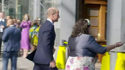 William meets New York firefighters at Ten House station
