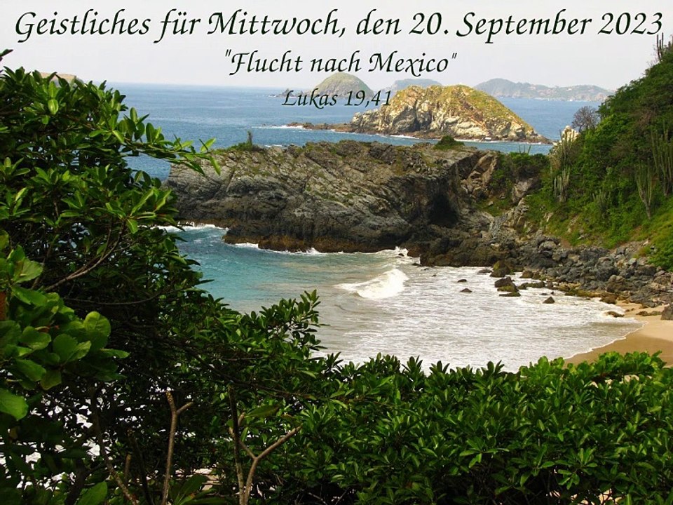 Geistliches für Mittwoch, den 20. September 2023