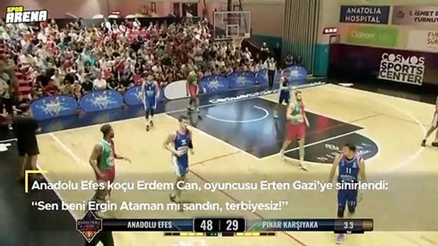 Erdem Can molada çok sinirlendi: Sen beni Ergin Ataman mı sandın, terbiyesiz!