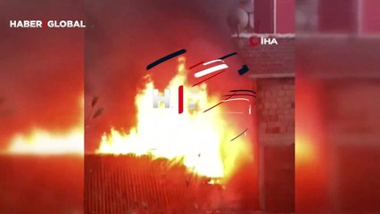 Panik dolu anlar! Kağıthane’de gecekondu alevlere teslim oldu