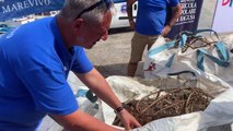 Reti da pesca estratte dai fondali di Porticello