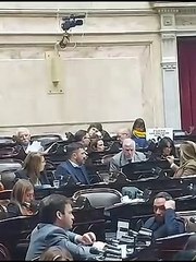 Descubren a Milei dormido en medio de la sesión de Diputados