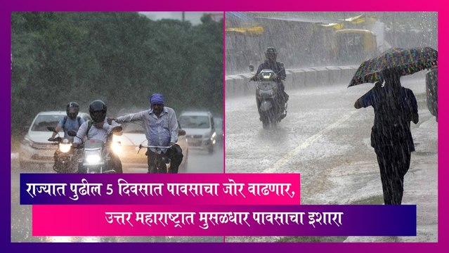 Maharashtra Rain Update: राज्यात पुढील 5 दिवसात पावसाचा जोर वाढणार, उत्तर महाराष्ट्रात पावसाचा इशारा