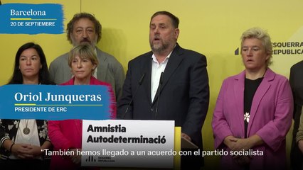 NO Junqueras insiste en que ya han pactado la amnistía con el PSOE