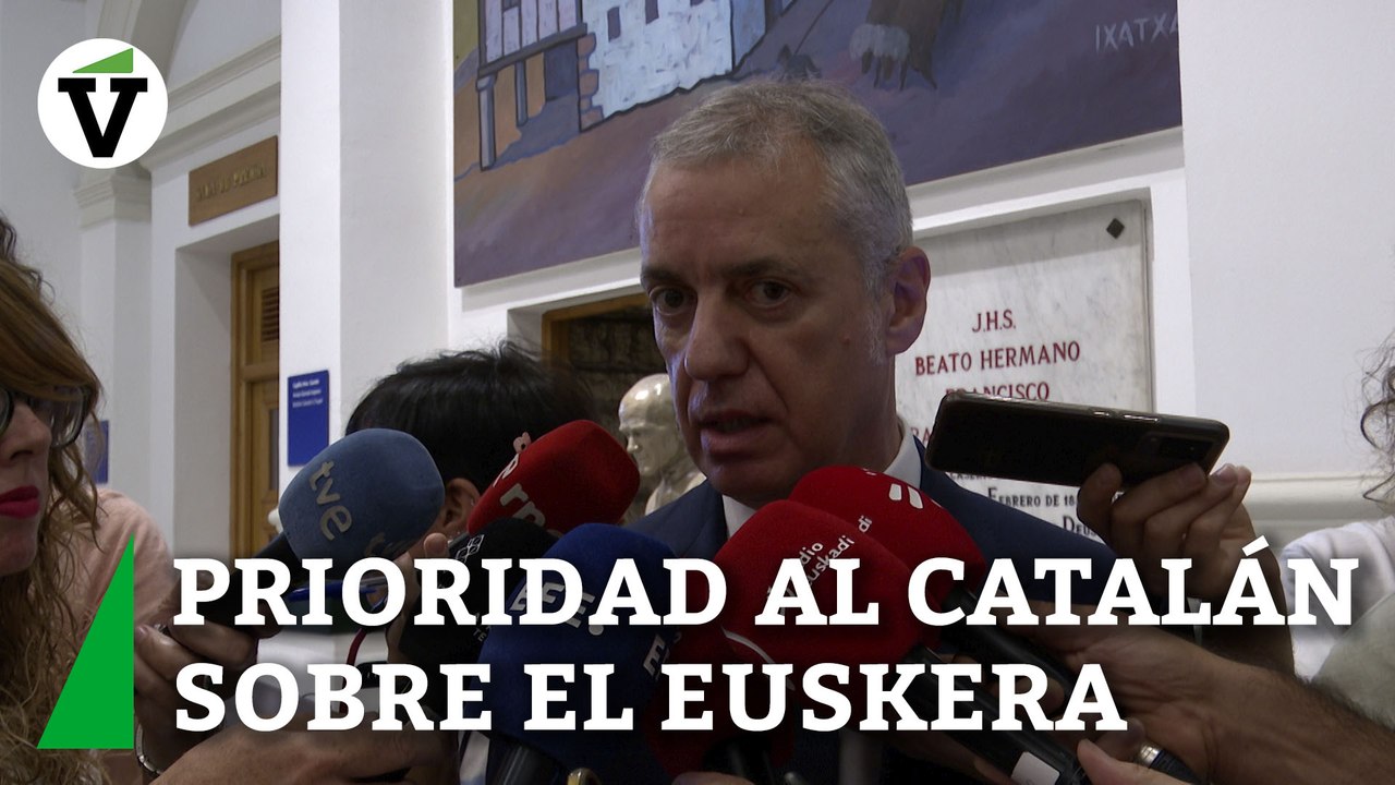 Urkullu (PNV) critica al Gobierno por priorizar el catalán sobre el euskera: "hay un tinte político"