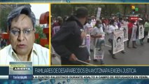 Familiares de los estudiantes desaparecidos en Ayotzinapa exigen justicia