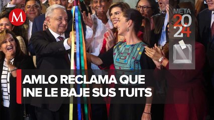 INE ordena eliminar publicación del Presidente con bastón de mando