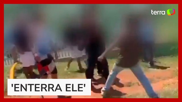 Vídeos mostram pais incitando briga generalizada de alunos em frente a escola no DF