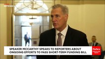 BREAKING NEWS: Speaker McCarthy Defends Attempts To Pass Short-Term Funding