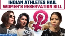 Women's Reservation Bill: Indian athletes laud bill during visit to New Parliament | Oneindia News