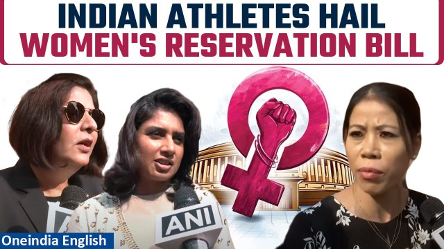 Women's Reservation Bill: Indian athletes laud bill during visit to New Parliament | Oneindia News