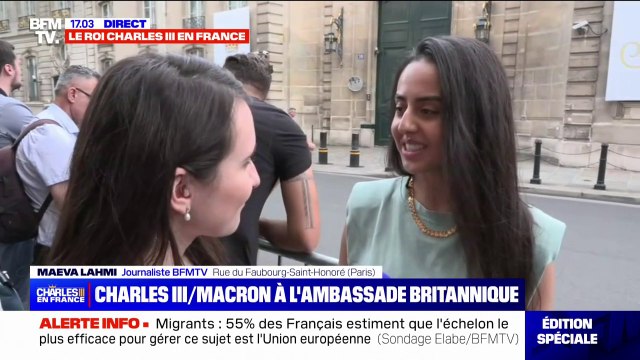 J'ai serré la main de Charles III et de Camilla : Le roi d'Angleterre s'est livré à un bain de foule sur le chemin entre l'Élysée et l'ambassade du Royaume-Uni