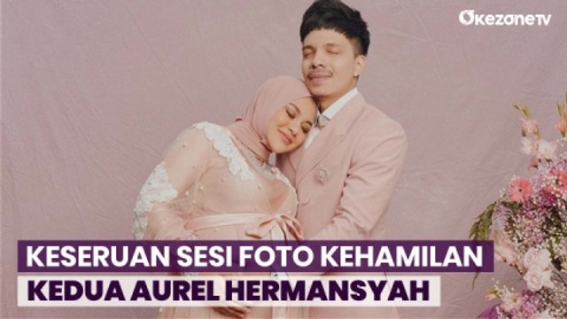Begini Serunya Sesi Foto Kehamilan Kedua Aurel Hermansyah, Semua Serba Ungu