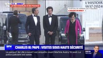 Versailles: les premiers convives arrivent pour le dîner d'État en l'honneur de Charles III