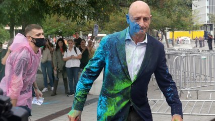 Manifestación contra la feria The District en Barcelona