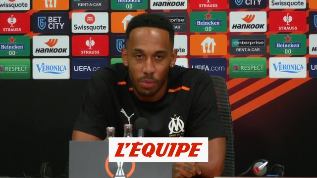 Aubameyang : «Un contexte assez particulier» - Foot - Ligue Europa - OM