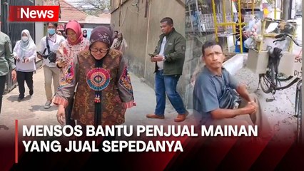 Berniat Jual Sepedannya, Penjual Mainan Keliling dapat Bantuan dari Mensos