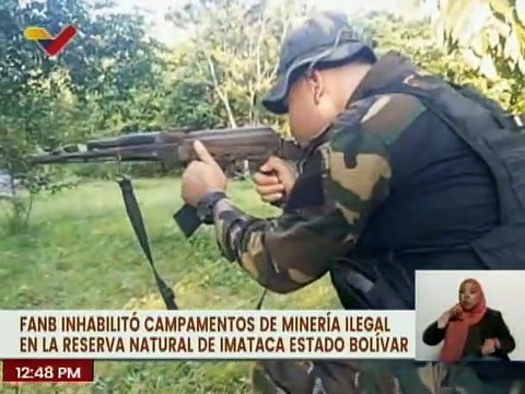 FANB continúan desplegadas en la Sierra de Imataca del edo. Bolívar destruyendo campamentos ilegales