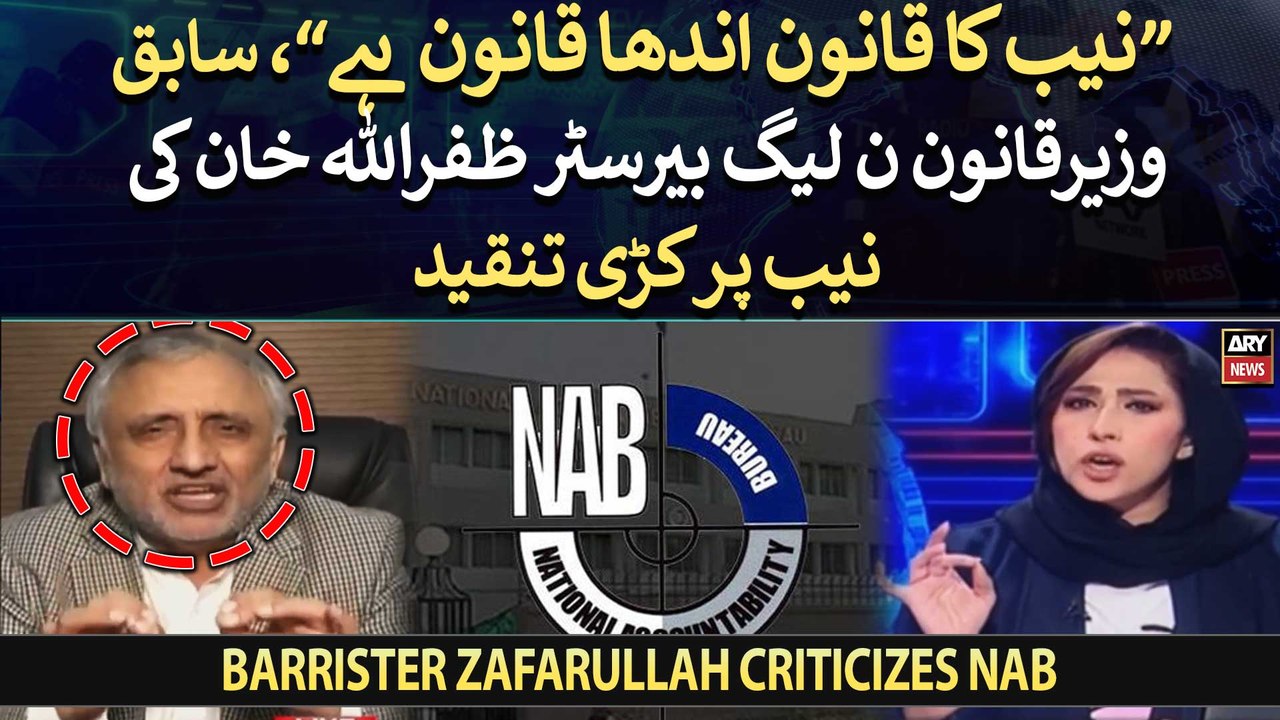 "NAB's law is a blind law", PML-N Barrister Zafarullah Khan strongly criticizes NAB
