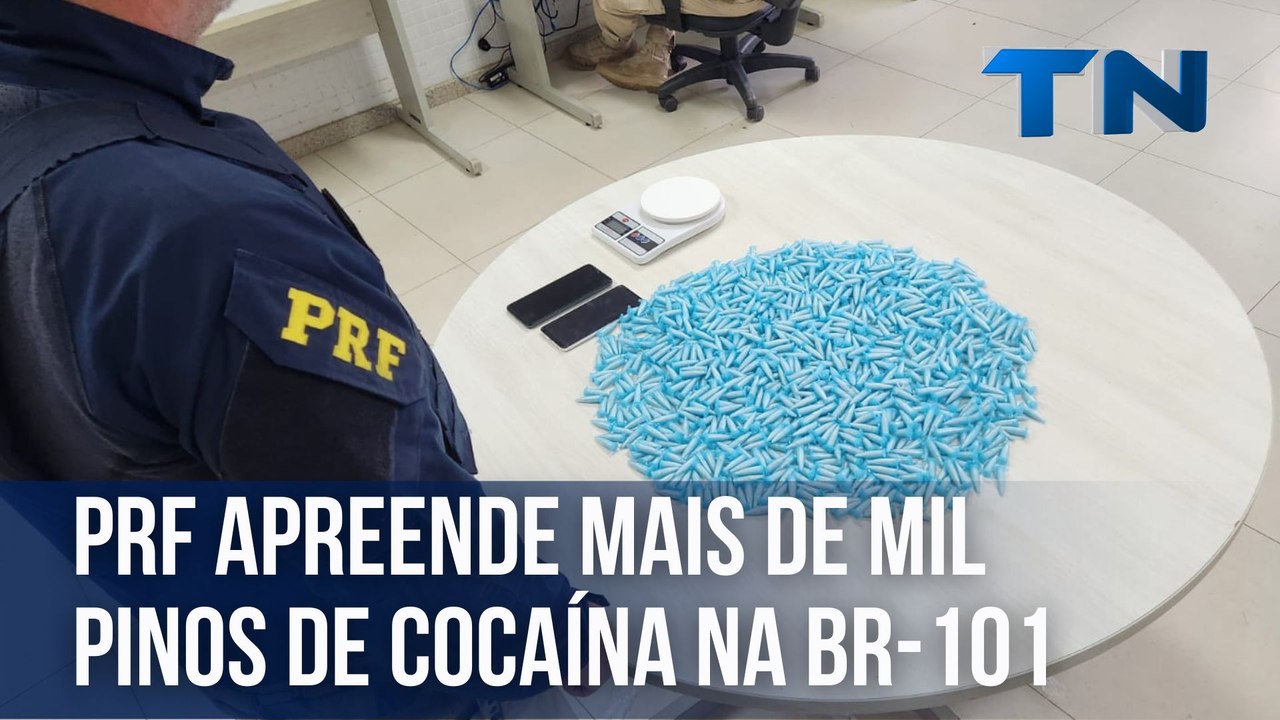 PRF apreende mais de mil pinos de cocaína na BR-101