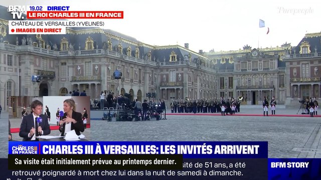 Brigitte Macron et Camilla assorties pour le dîner d'Etat à Versailles, la reine parée d'un impressionnant collier de diamants