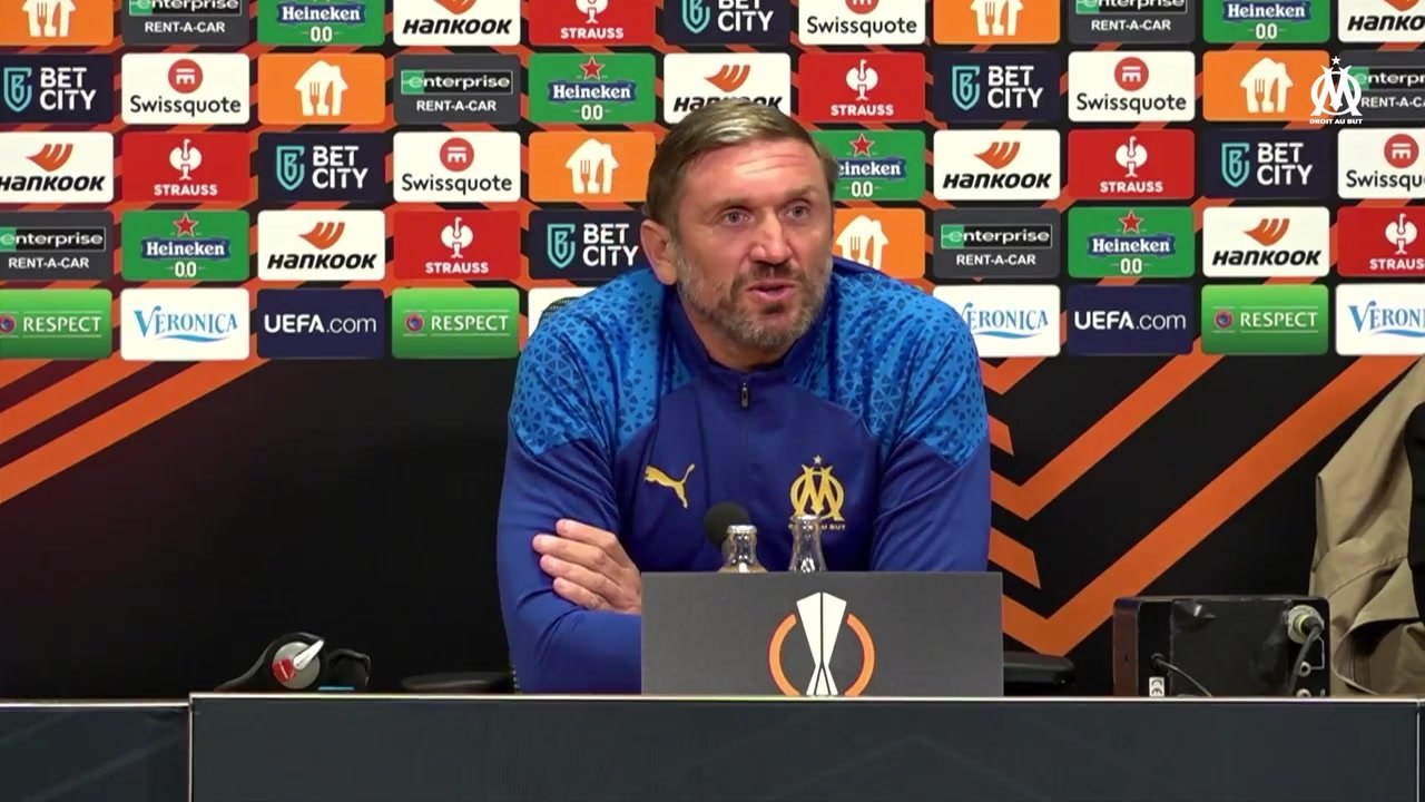 Marseille's temporary coach Pancho Abardonado and Pierre Emerick Aubameyang on the difficult situation at the club and their UEFA Europa League clash with Ajax