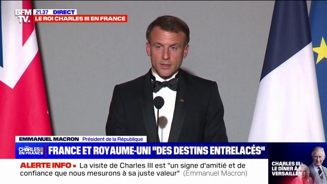 Emmanuel Macron à Charles III: Nous n'oublierons jamais que c'est sur vos terres que le flambeau de la Résistance et de l'espoir a pu brûler et rayonner