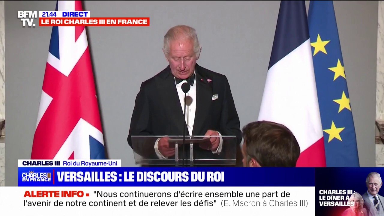 Charles III: "Je ne saurais vous dire à quel point mon épouse et moi-même sommes ravis d'être parmi vous ce soir et combien nous sommes touchés par le magnifique accueil qui nous a été réservé"