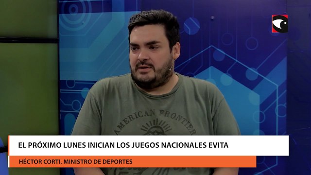 Héctor Corti, Ministro de Deportes de Misiones celebró que el próximo lunes comienza una nueva edición de los Juegos Nacionales Evita. Precisó que estamos muy contentos los chicos están ansiosos por el viaje.